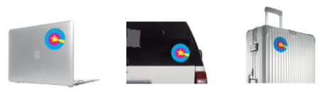 西脇市ロゴマークの貼付例