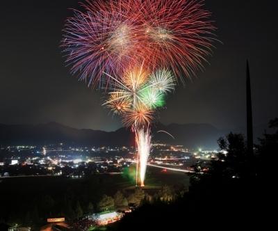 織物まつり花火写真