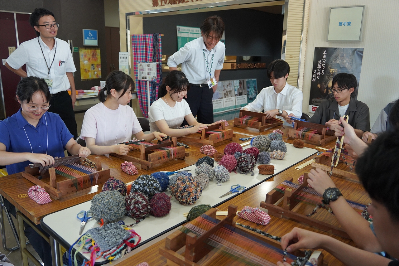 播州織コースター作り