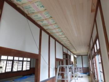 2階廊下の施工写真30年1月