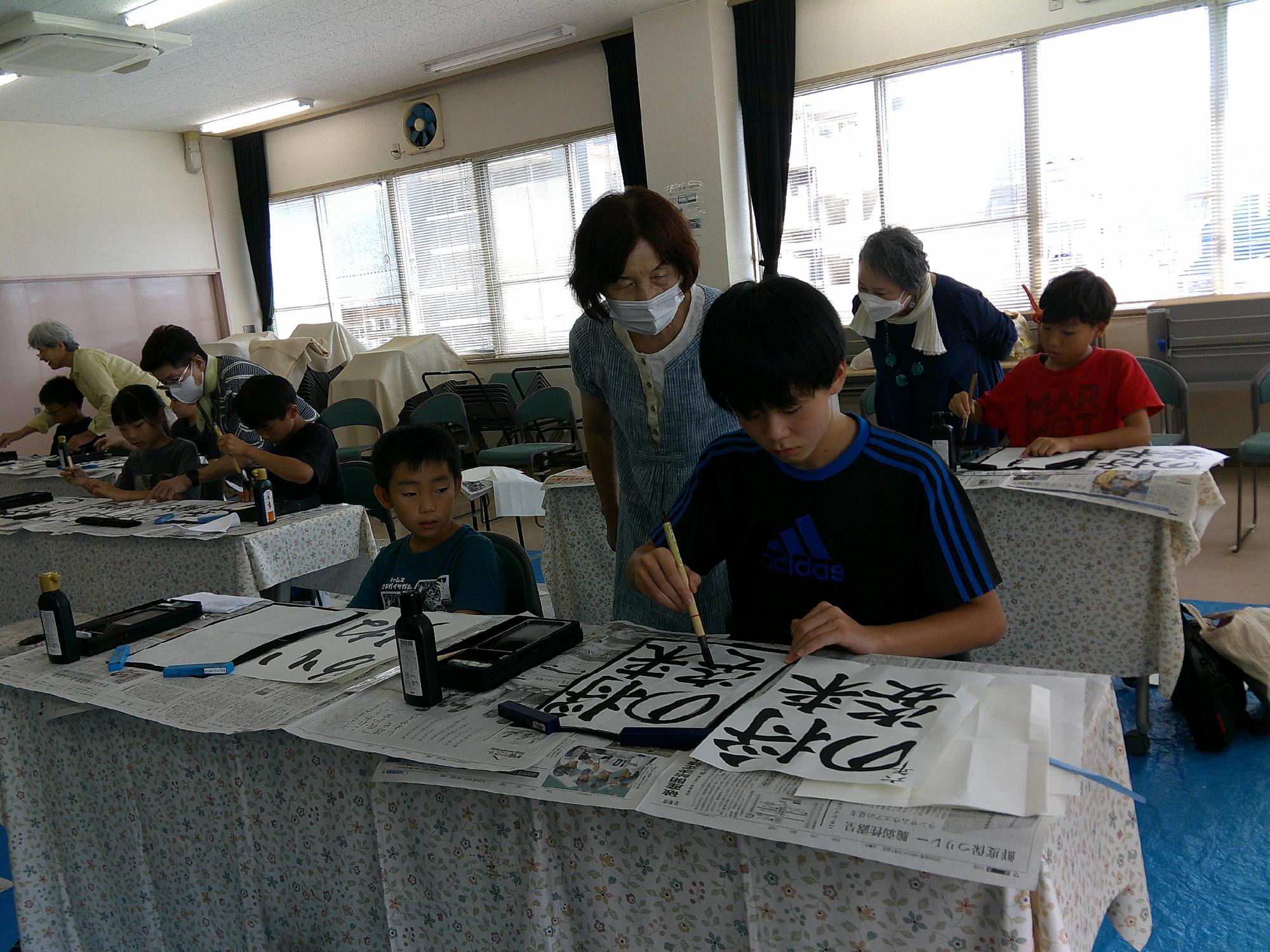 書道教室の様子