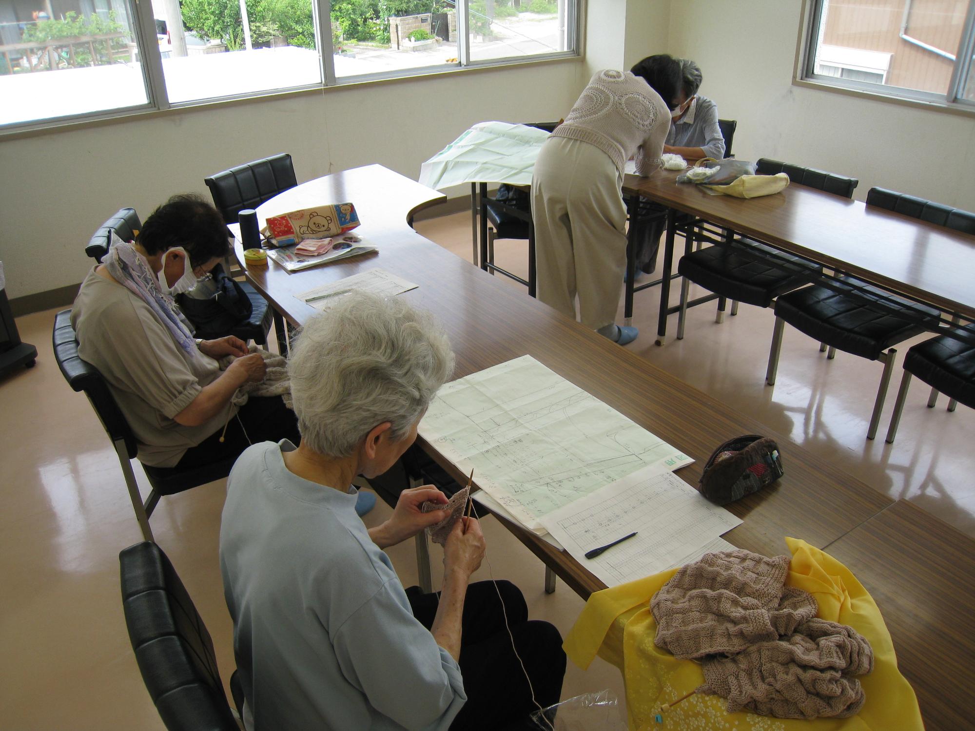 編物教室Aの様子