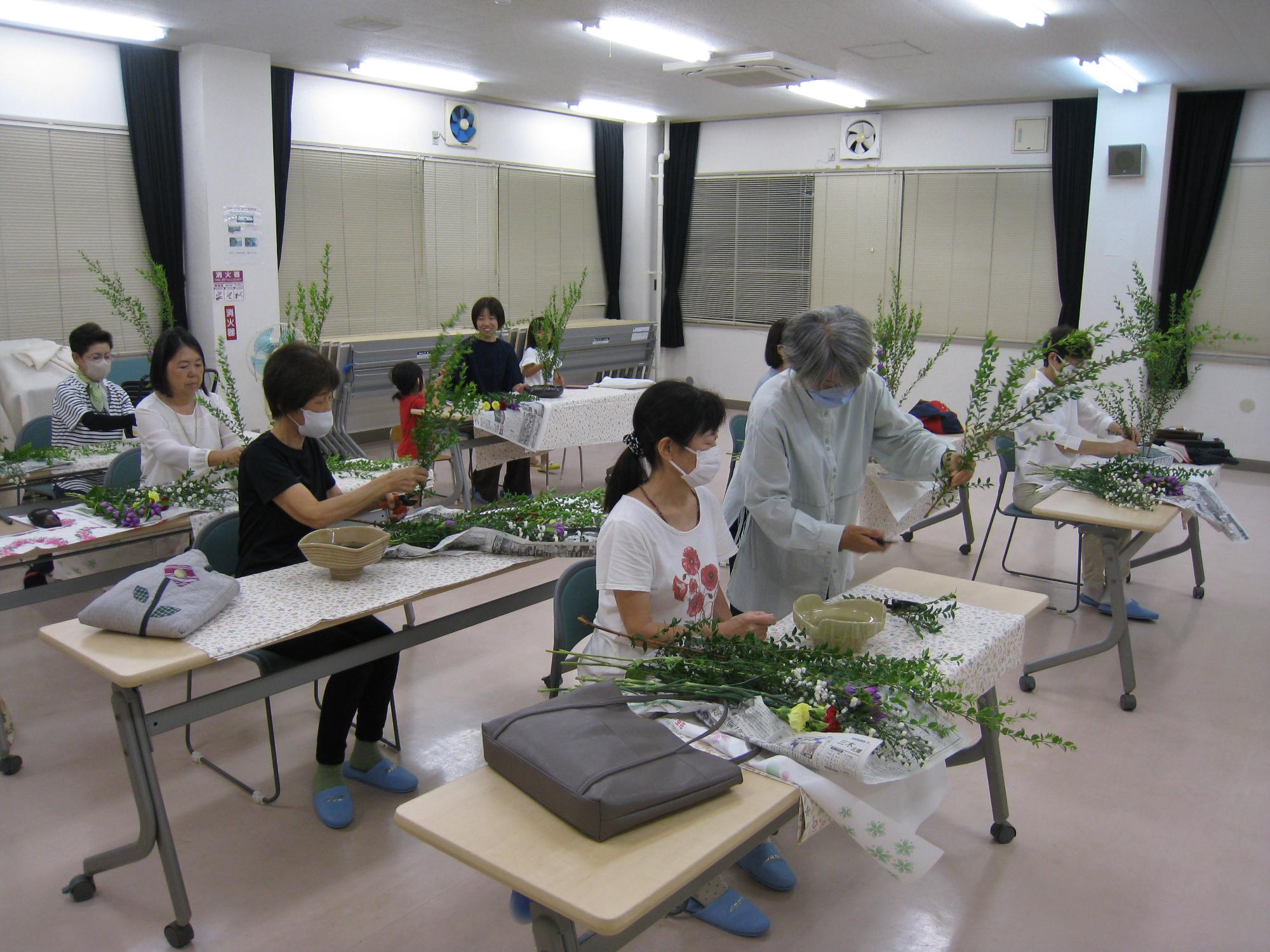 生花教室の様子