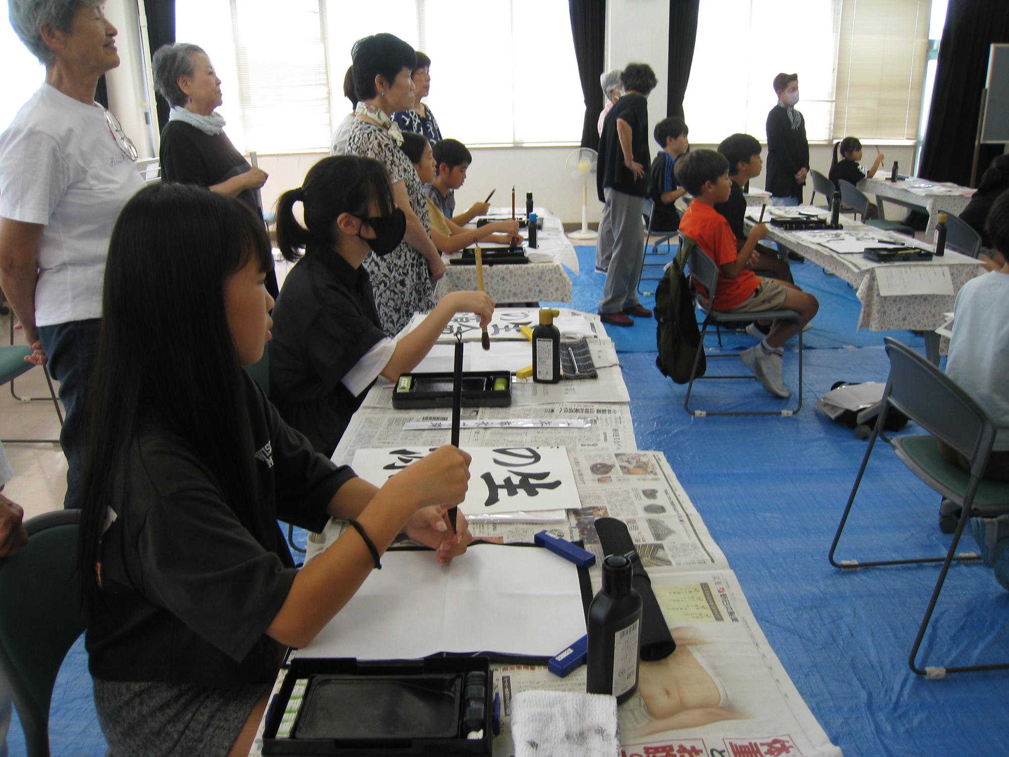 書道教室の様子