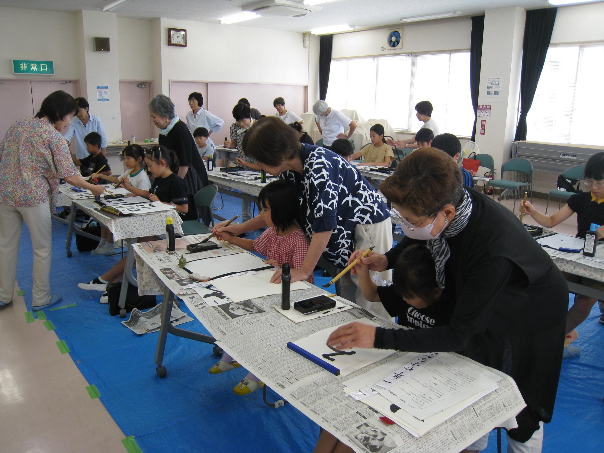 書道教室の様子