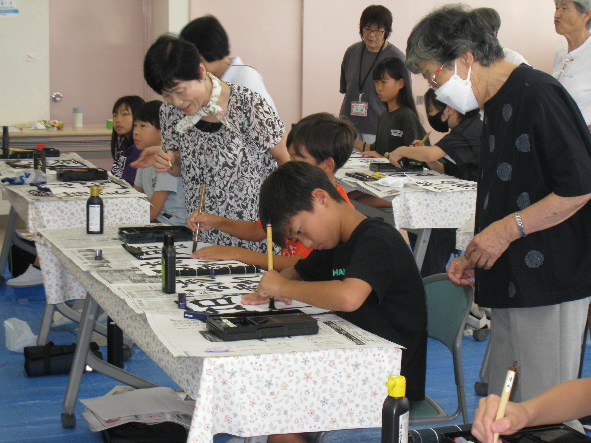 書道教室の様子