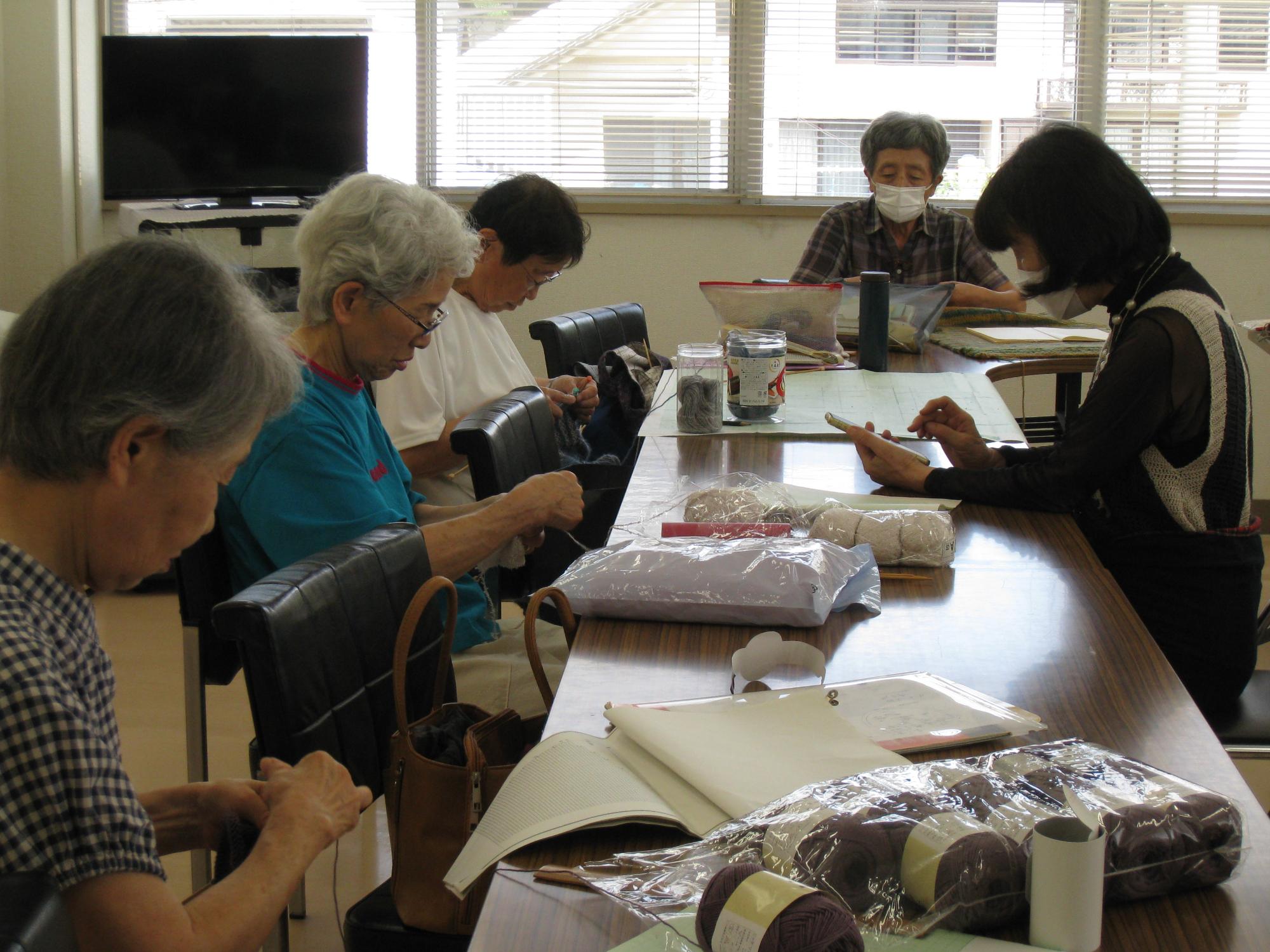編物教室Aの様子