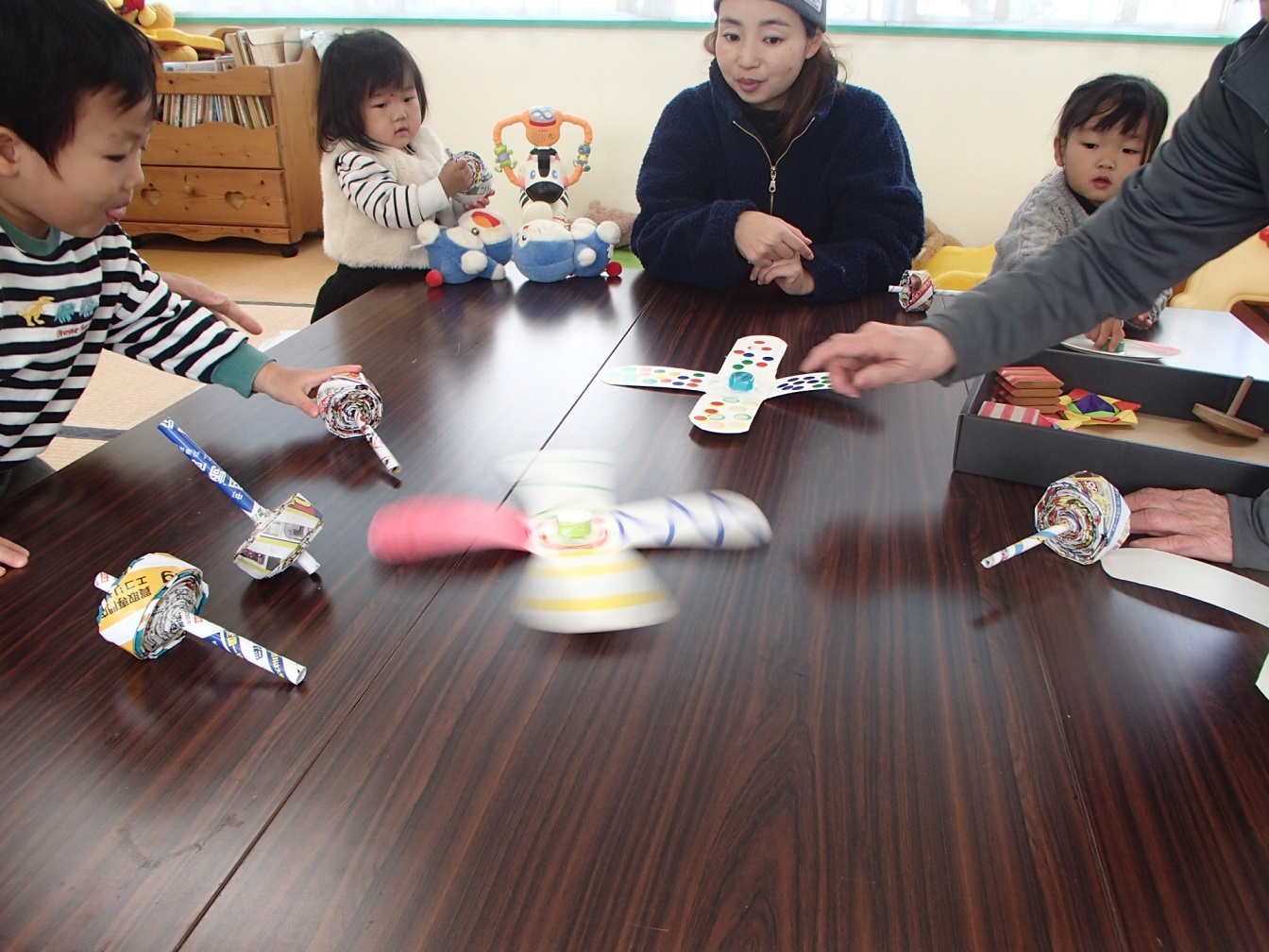 こま回しできるかな？