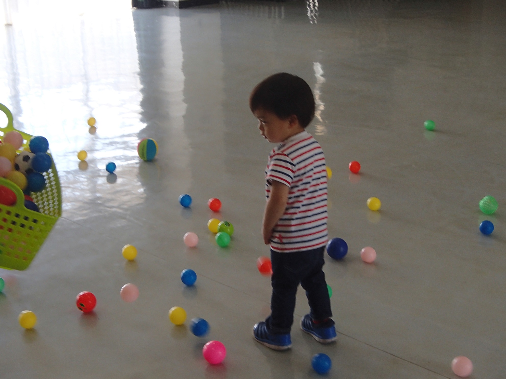 ボール遊び中です