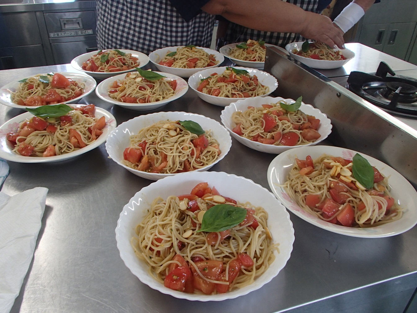 トマトの冷製スパゲッティ