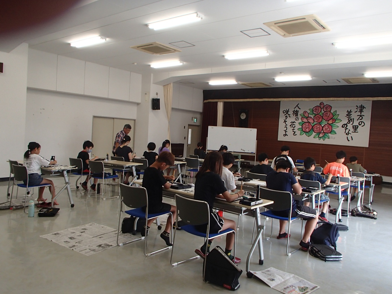 7月30日1回目書道教室