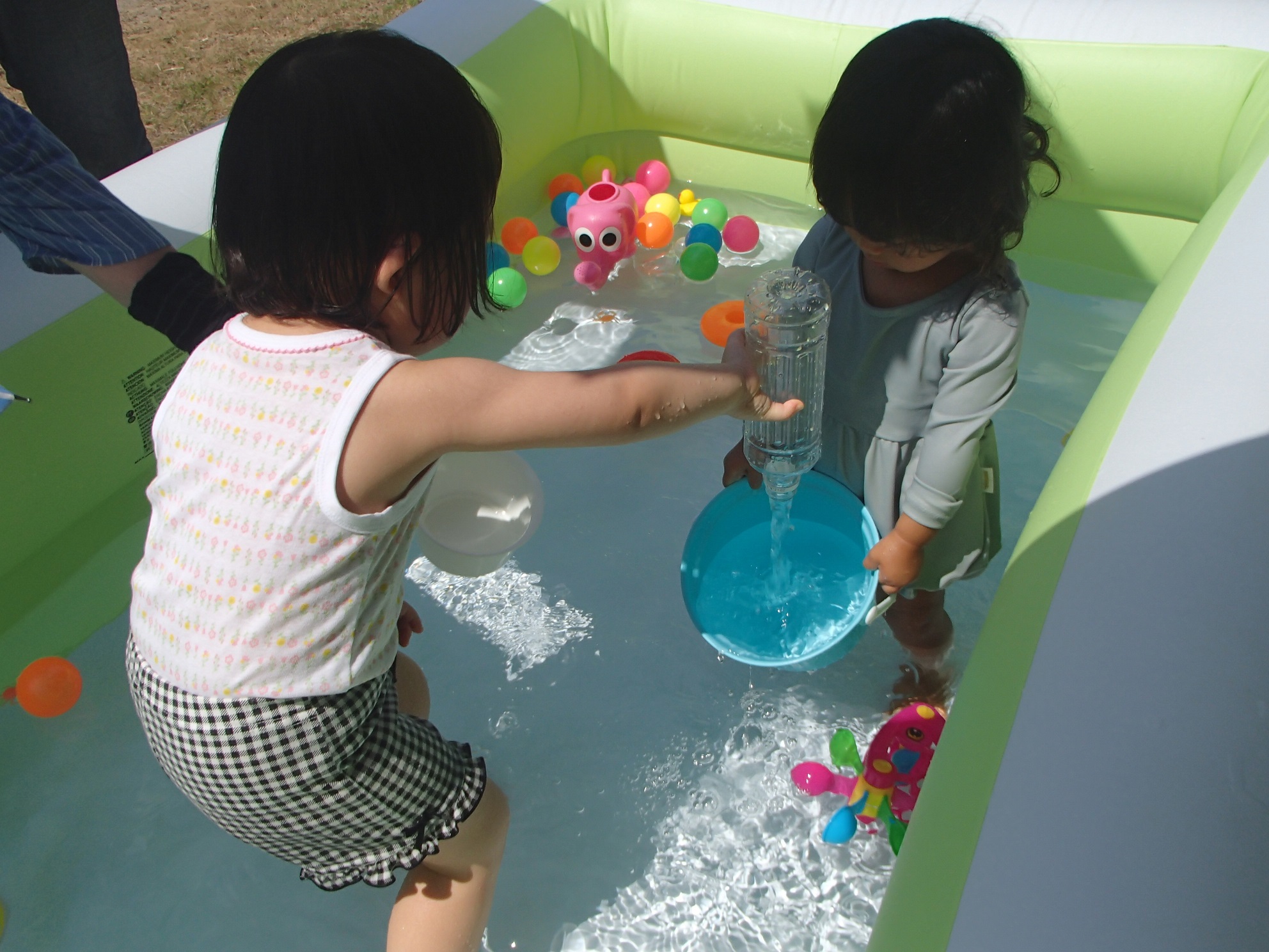 プールあそびをしました