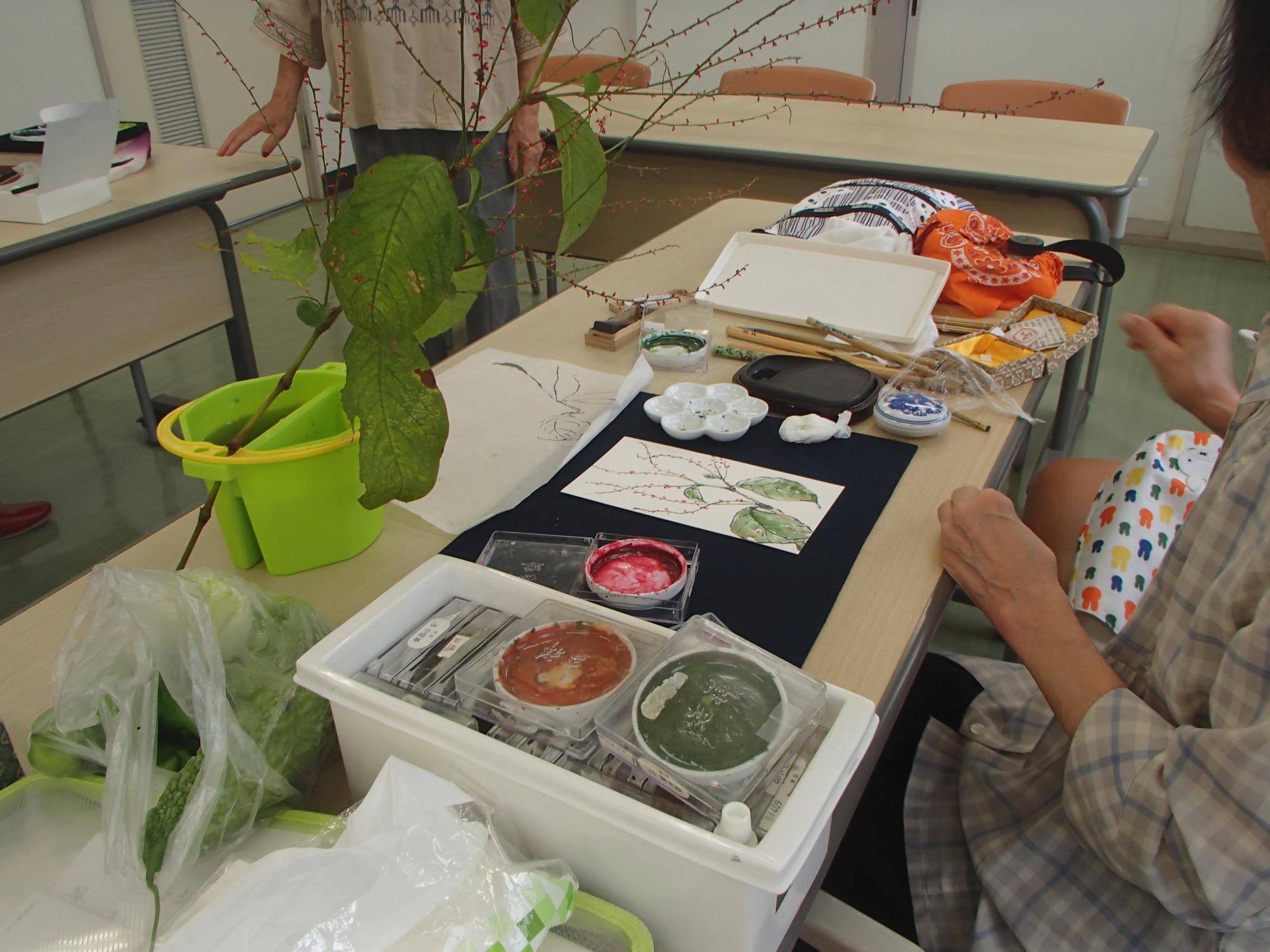 令和5年絵手紙講座の様子