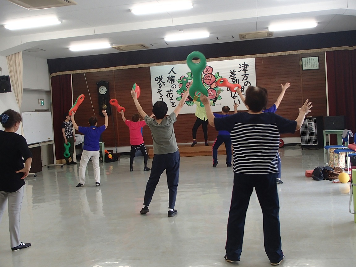 ベルターを使って体操