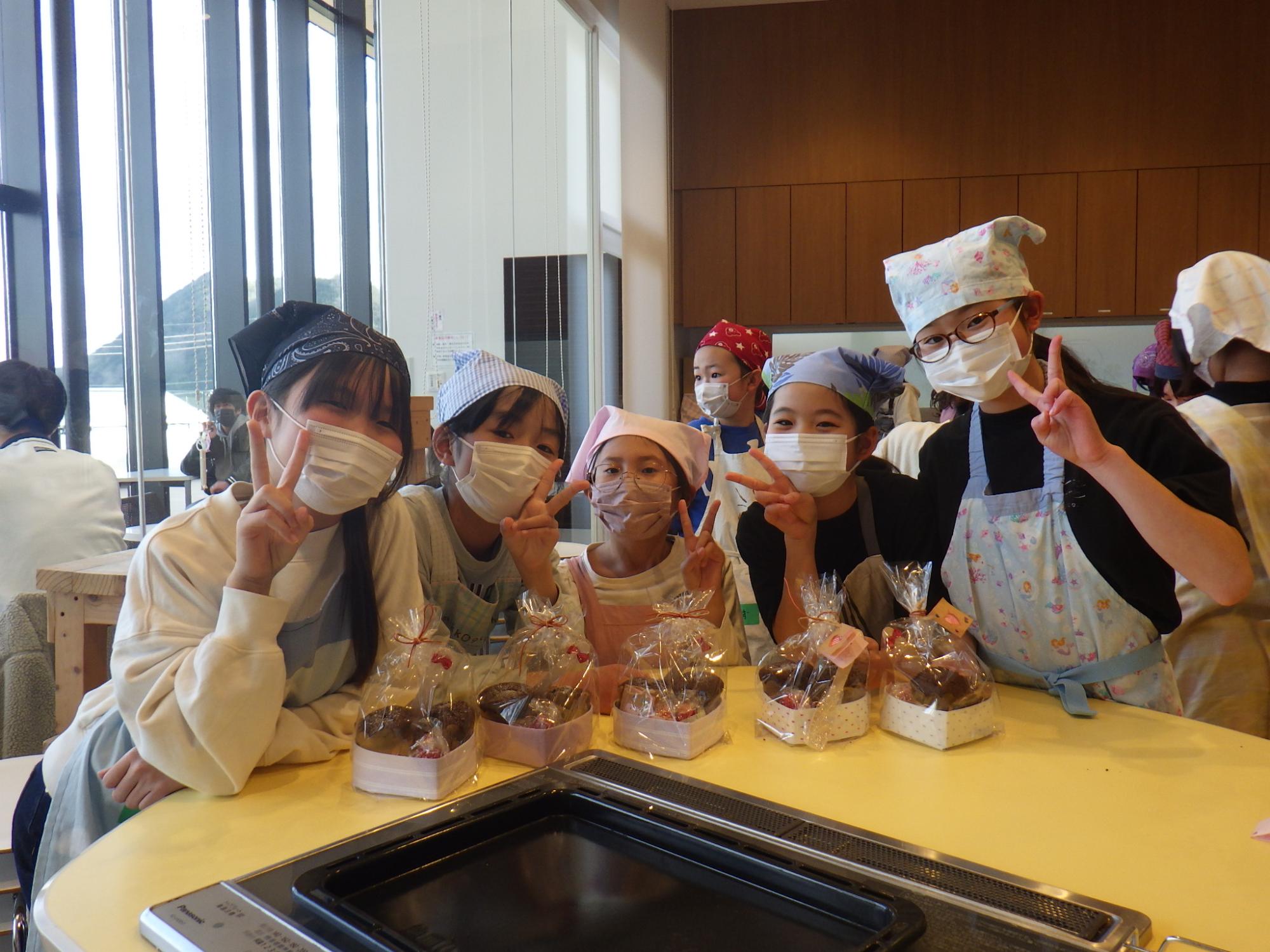 出来上がったスイーツ