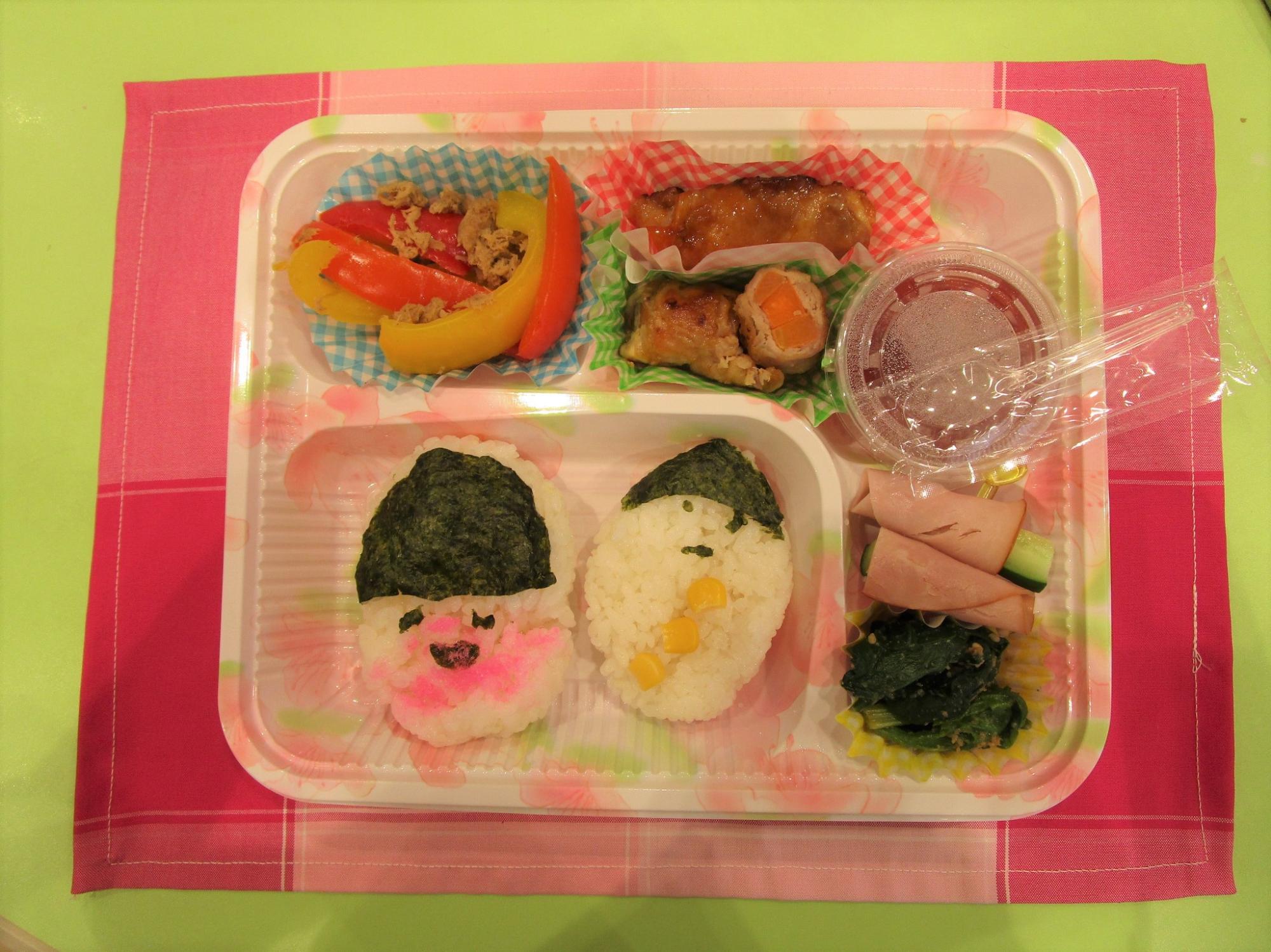 完成したお弁当