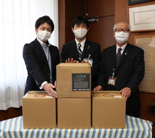 次亜塩素酸水の寄贈