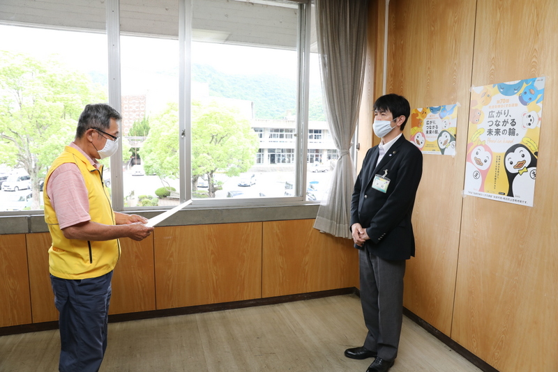 「社会を明るくする運動」総理大臣メッセージの伝達