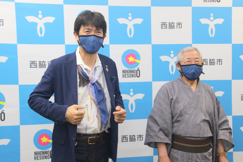 播州織議会（片山市長、村井議長）