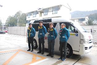 現地での活動を終え、西脇病院に帰着したDMATのメンバー