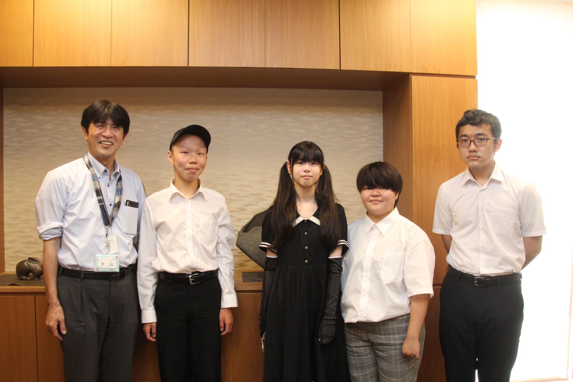 西脇北高校放送部表敬訪問