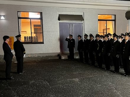 消防団年末警戒激励訪問