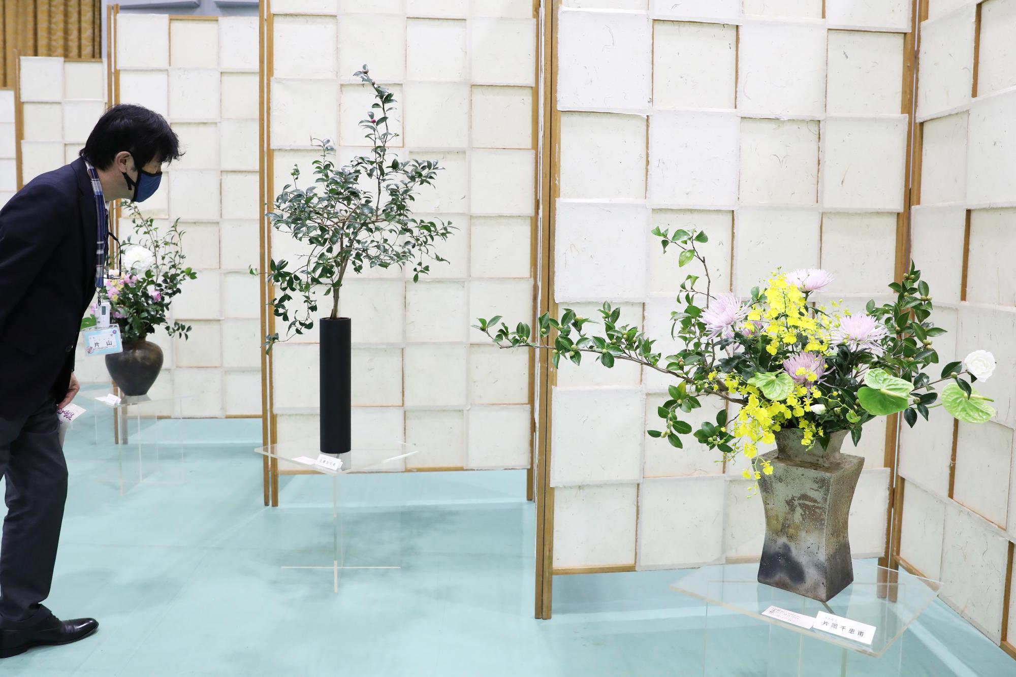 いけばな協会展の様子