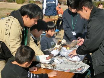 焼き芋体験　できたて焼き芋