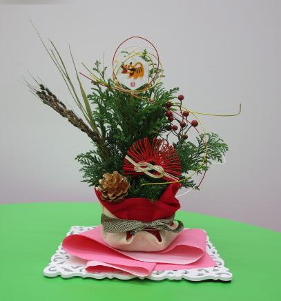 お正月飾りフラワーアレンジメント