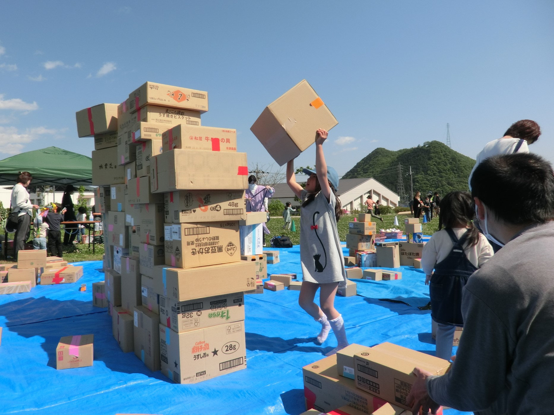 段ボール積みの様子