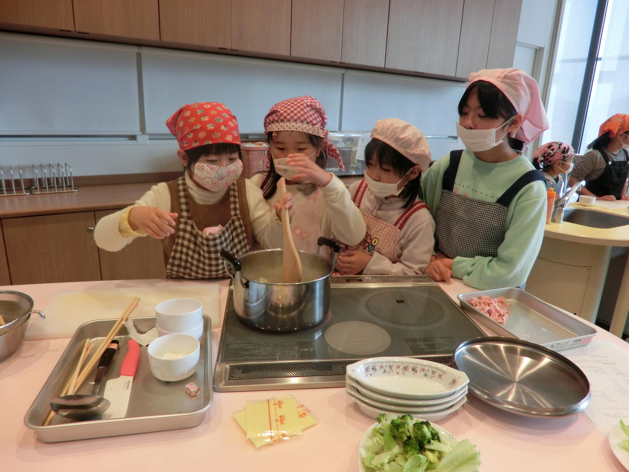 1月クッキングの様子