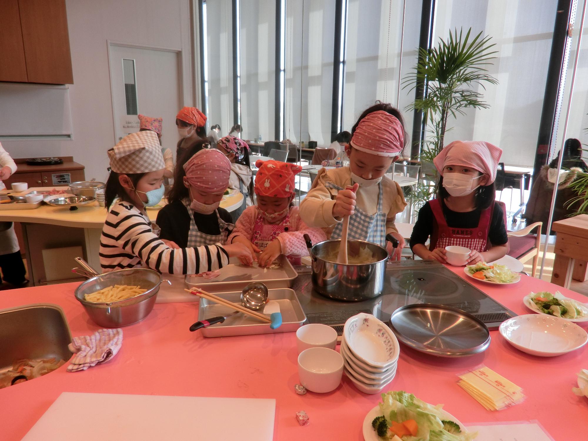 1月クッキングの様子