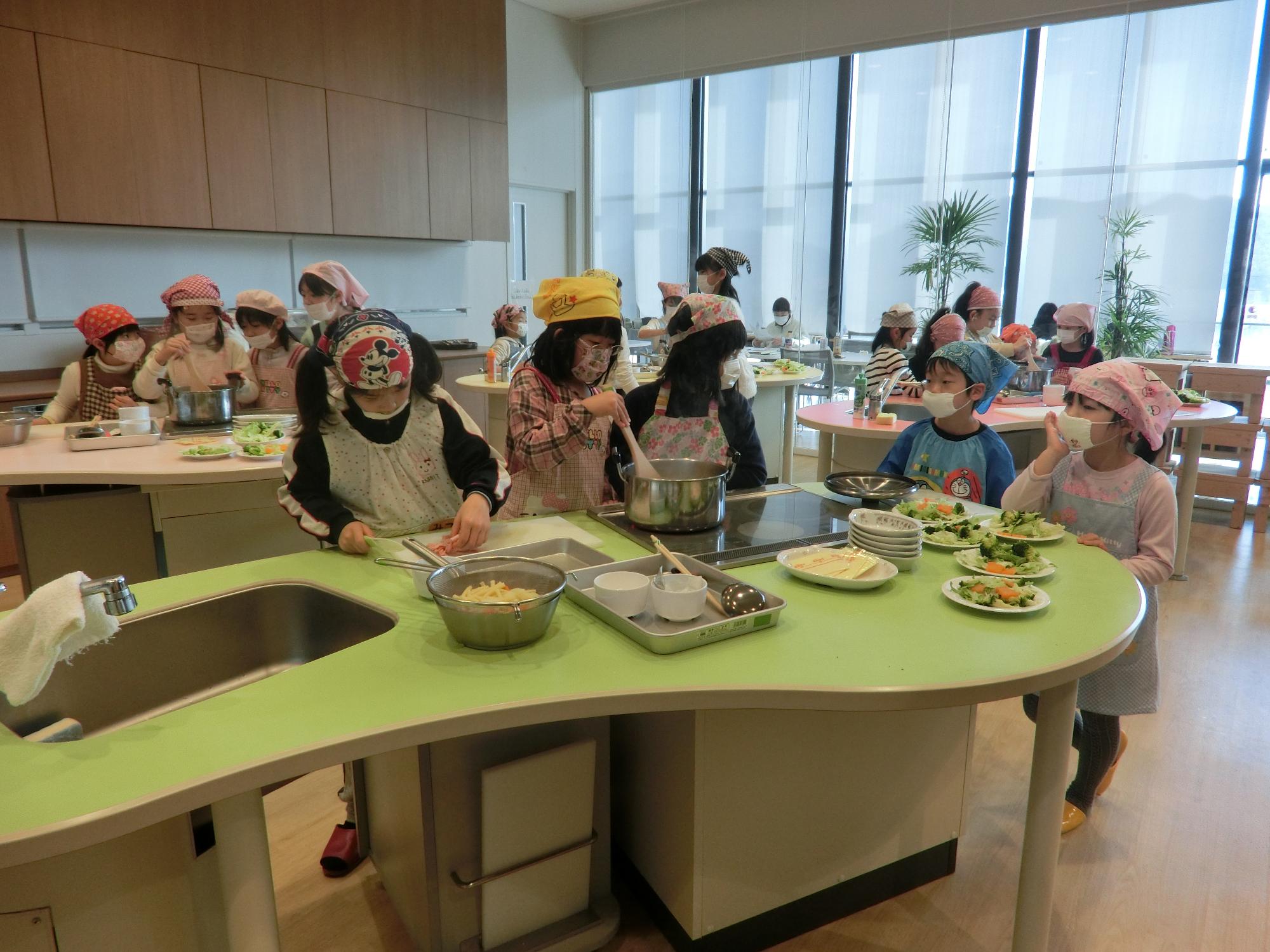 1月クッキングの様子