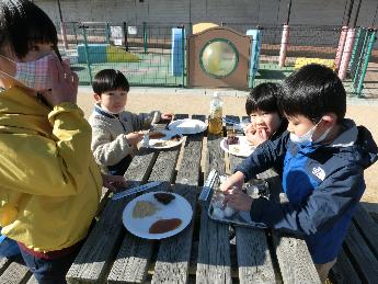 餅つき体験の様子