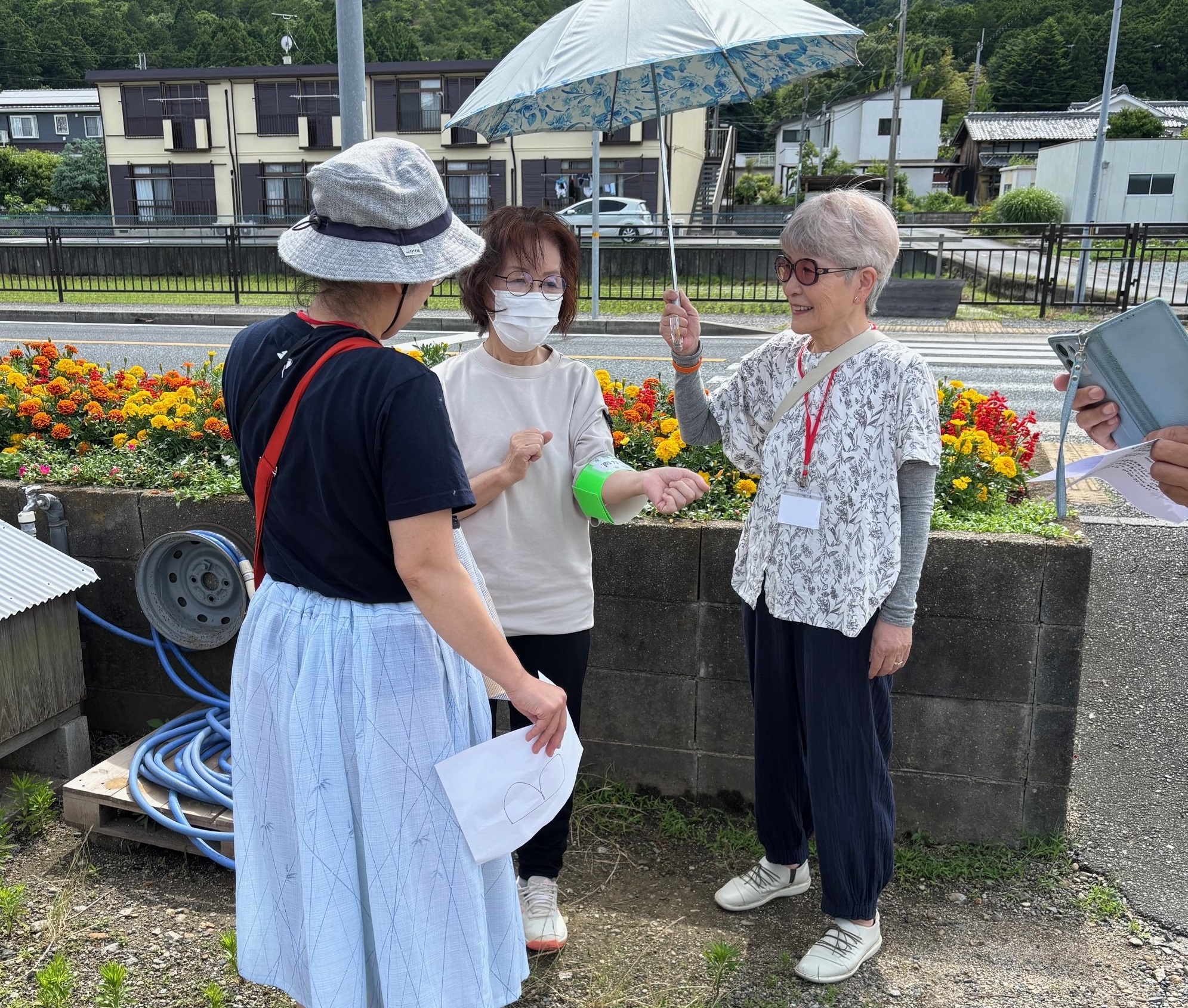 みまもり声かけ体験の様子